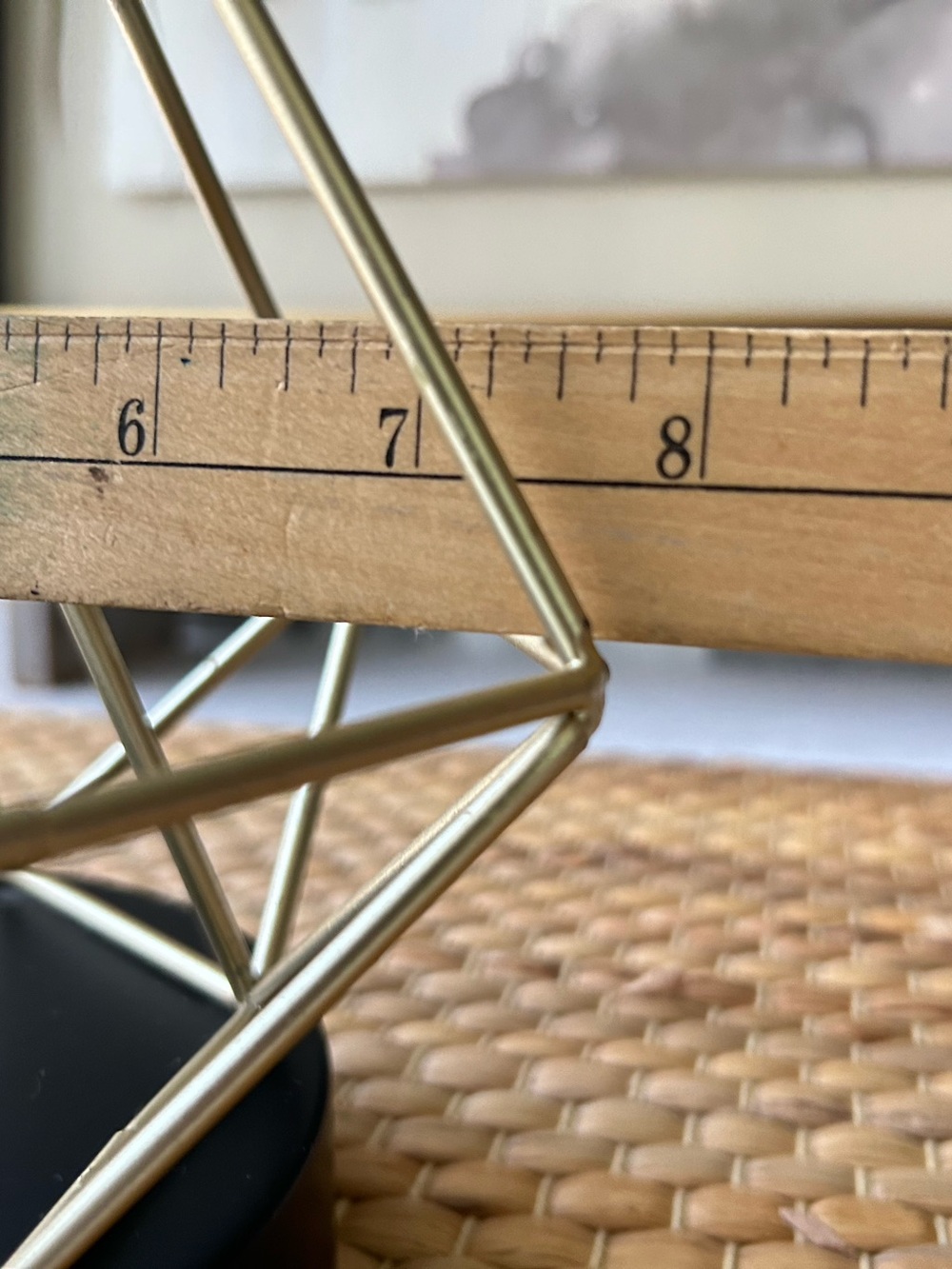 🌴Classy Industrial Gold & Black Geometric Table Lamp W/Shade | USB Port Outlet - Picture 12 of 16